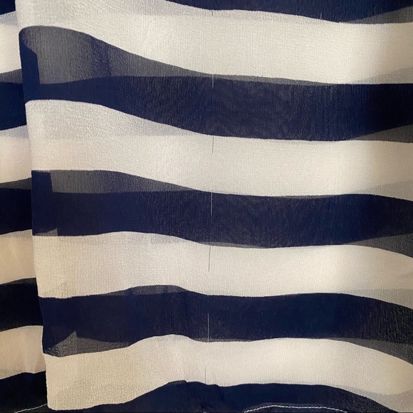 JOIE Aceline Sheer Stripe Silk V-Neck Top - Picture 7 of 8